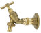 Grifo de jardín exterior de 1/2 con soporte de brida de pared para tubos de cobre de 15 mm o plástico de 15 mm (grifo de latón)