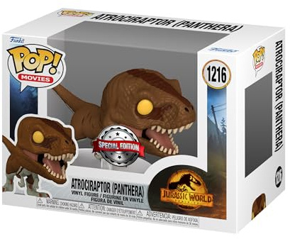 POP Funko Movies: Jurassic World 3 - Atrociraptor (Panthera) | Offizielles Action/Adventure Merch - Vinyl Sammelfigur als Regal Deko - Geschenkidee zum Geburtstag für Fans und Sammler