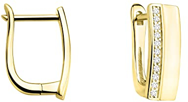 SOFIA MILANI - Damen Ohrringe 925 Silber - vergoldet/golden - Zirkonia Ohrhänger - E1639