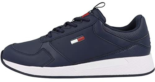 Tommy Jeans Herren Runner Sneaker Sportschuhe, Blau (Twilight Navy), 44