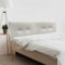DHOME Kunstleder oder Acualine Stoff Kopfteil Plain mit Knöpfen DUAL geteilt in 2 Stücke gepolstert HIGH Range Schlafzimmer Kopfteil (Kunstleder Weiß Knochen, 180cm Dual (Betten 180/190))