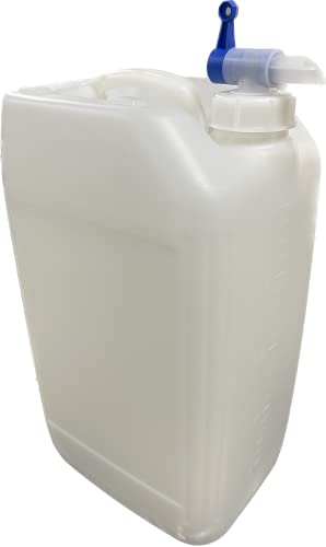 Water Carrier - UN Approved Stackable Bottle Container + Easy Flow Dispensing Tap Cap | Perfect for Storage of Potable Water Liquids | Use in Motorhomes Camping Parties (1, 25L)
