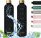 ZAKVOP Trinkflasche 1L Wasserflasche Sport mit Zeitmarkierung Trinkerinnerung, Trinkflasche Kohlensäure Geeignet, Sportflasche Auslaufsicher, BPA-frei, Ideal für Sport und Outdooraktivität, Schwarz