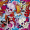 HEKO PANELS Oxford Wasserdichte Meterware Canvas-Stoff Polyester Zum Nähen Möbelstoffe Dekostoffe Wasserabweisend Blickdicht Schädel Totenkopf Japan Harajuku 1 Meter 155 x 100 cm