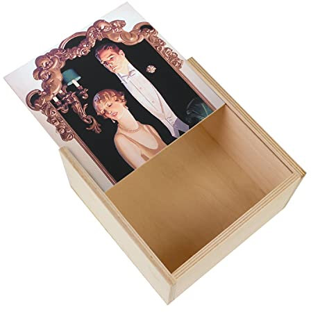 Fabulous Art Deco Holzbox – Retro Filmplakat 1930 Komedie Musik Vintage (11 x 11 x 3,5 cm)