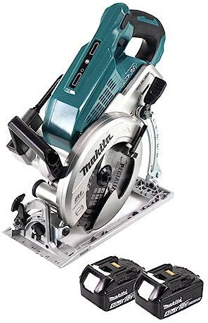 Makita DRS 780 M Scie circulaire portative sans fil 36 V (2 x 18 V) 185 mm + 2 batteries 4,0 Ah – sans chargeur