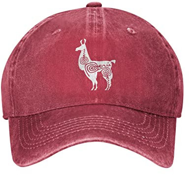 Lsjuee Alpakas Peru Unisex Cowboyhut Baseballkappen Verstellbare Sport Golf Denim Casquette Cap Schwarz