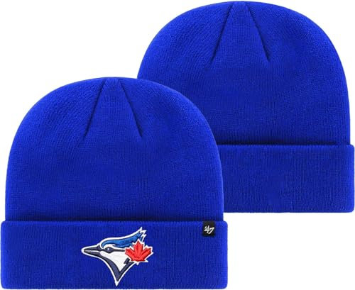 47 MLB Beanie-Mütze für Erwachsene, mit Bündchen und Bündchen, Team-Farbe, Einheitsgröße, Toronto Blue Jays Blue, Einheitsgr��e