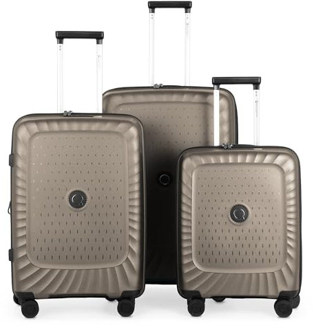 Hauptstadtkoffer Kotti - 3er Kofferset - Handgepäckskoffer 55 cm, mittelgroßer Koffer 65 cm + großer Reisekoffer 75 cm, Hartschale PP (Recycelt), TSA, Champagner