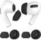 MMOBIEL 2 Paia Auricolari di Ricambio per AirPods Pro Gen 1&2 Gommini in Silicone con Foro di Riduzione del Rumore, Box Stoccaggio Portatile e Adatto alla Custodia di Ricarica - M – Nero