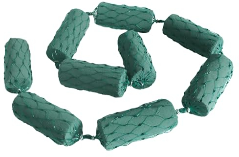 Creativery Nass Steckschaum Girlande ca.2m - 12 Zylinder à 5x12cm - für Profi Floristen & Hobby Bastler - Frischblumen Steckschwamm als Tischdeko Fensterdeko Wanddeko - Floristikbedarf - Grün