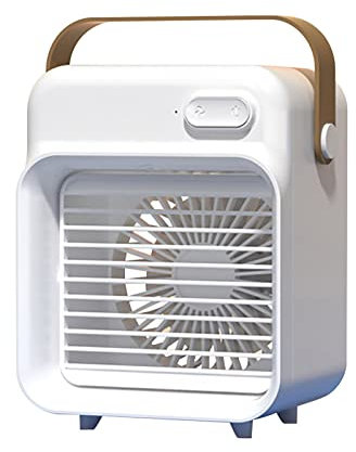 Dispositivos Domésticos Inteligentes Para El Dormitorio de personal Evaporativo Ultra portátil de agua de ventilación de 3 velocidades Oficina Cocina Camping Aparatos Domésticos (White, One Size)