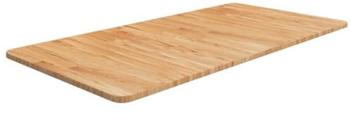 Encimera baño Madera Maciza tratada marrón Claro 100x50x1,5 cm,Lavabo sobre encimera, Lavabo de tocador, Lavabo sobre encimera para baño