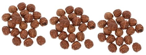 IMIKEYA 60 STK künstliche Nussbaum Künstliche Walnüsse Dekorative Nüsse küchendekoration Gefälschte Walnuss Modell Spielzeugnüsse falsche Nüsse Modell mit künstlicher Nuss pp Brown