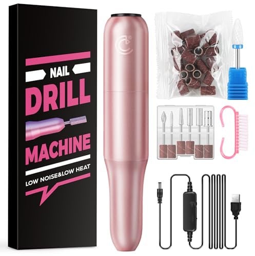 COSCELIA Fresa per Unghie Professionale, 20000 RPM Velocità regolabile Lima Elettrica per Unghie in gel Set per pedicure e manicure Lima per unghie in gel e unghie acriliche