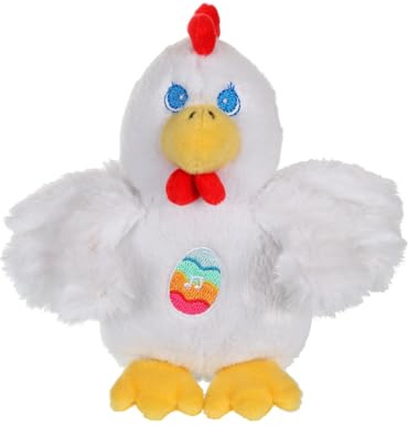Gipsy Toys – PLÜSCHTIERE Les AMIS DE PÂQUES SONORES – WEIßE HÜHNER – 13 cm – EIN KUSCHELIGES UND KLANGVOLLES Geschenk ZU Ostern