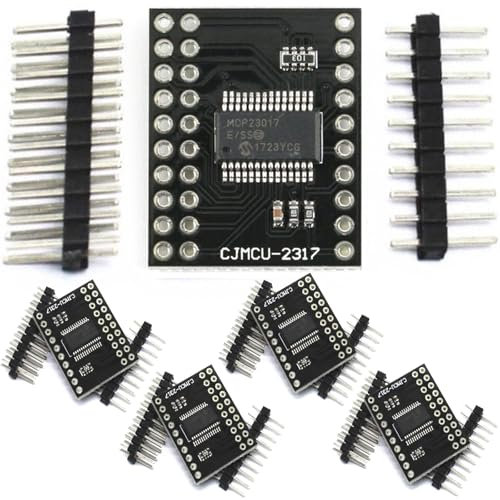 GERUI 5pcs MCP23017 Serial Interface I2C Bidirectional 16-Bit I/O Expander Pins 10MHz Serial Interface Module
