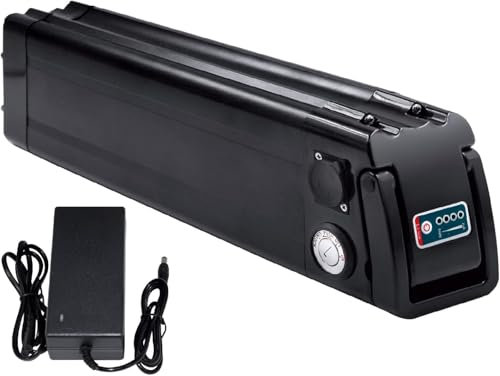 E-Bike Pedelec Akku 48V 12Ah 15Ah 20Ah Ebike Battery Pack, 48V 12Ah 15Ah 20Ah Rechargeable Li-Ion Battery, Eingebauter BMS Wasserdichter PVC-Akku Mit Ladegerät 48V 12Ah,1