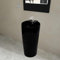 Refined Waschbecken Keramik Hahnloch Standwaschbecken Waschtisch Säule (Schwarz)