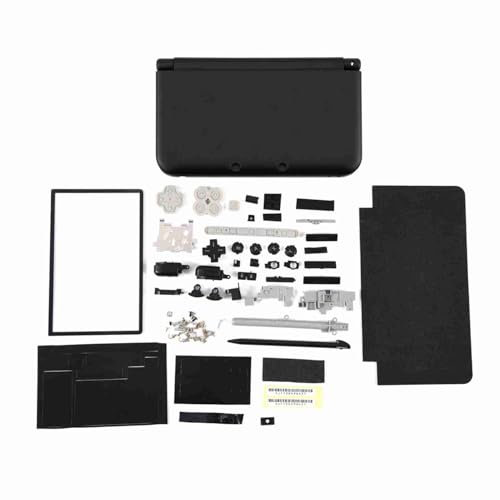 Kit di Cover di Ricambio per 3ds Xl, Tutto in Una Parti di Ricambio per Cover Complete, Coperture Anteriore E Posteriore per Console 3ds Xl con Pulsanti E Parti Interne per Progetti di Modding (Nero)