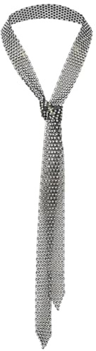 CABODYALS Schwarze Strass Krawatten Lang Funkelnde Kristall Krawatte Dünne Halskette Aus Glitzer Diamantlegierung Punk Böhmen Körperketten Schmuck Für Damen Kostüme Partys Cosplay Alltagskleidung Acce