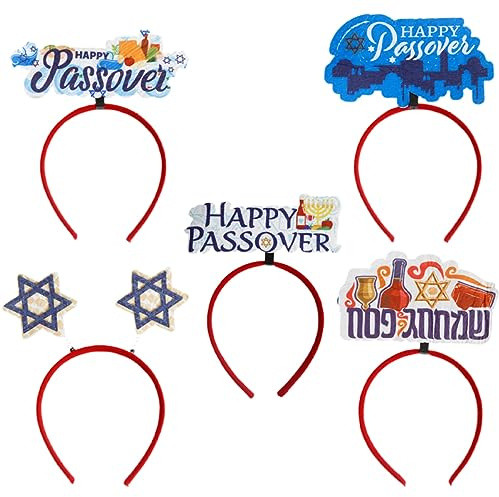 Veemoon 5stücke Teiliges Passover Stirnband Filz Dekorativer Haarschmuck Für Erwachsene Unisex Party Kopfschmuck Für Festlichkeiten Und Versammlungen