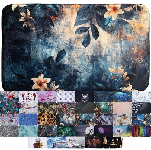 Sanilo Badteppich, viele schöne Badematten zur Auswahl, Badvorleger sehr weich und rutschfest, waschbar und schnelltrocknend (Lilybud, 70 x 110 cm)