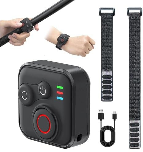 Bluetooth Fernbedienung für Insta360 X5/X4/X3/Ace Pro 2/Ace Pro/GO3S/GO3/GoPro Hero 13/12/11/IOS/Android Phones, Afenau 96H Ausdauer Fernbedienung Wasserdicht, 50M Reichweite Bluetooth-Fernbedienung
