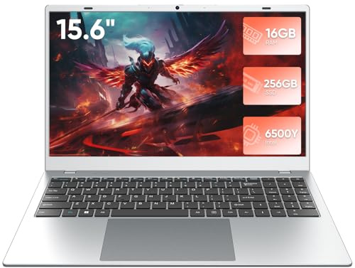 INHONLAP 2026 New Laptop, 16GB RAM 256GB SSD 15.6 Laptop Computer, 6500Y Processor (up to 3.4GHz, Beats 5205U, 4425Y), FHD IPS Display, Lightweight Laptops for Student and Business, WiFi 5
