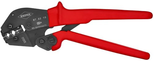 KNIPEX Crimpzange auch für Zweihandbedienungmit rutschhemmenden Kunststoff-Hüllen 250 mm, 97 52 10