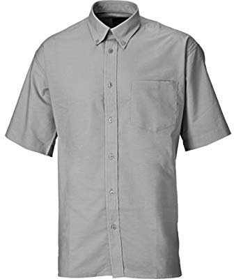 Dickies SH64250 SV 15+ Size 39 Oxford Short Sleeved Shirt - Silver/Grey