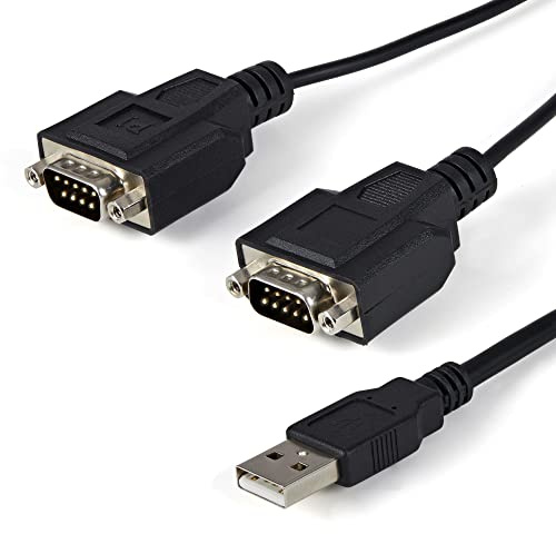 StarTech 1.8m 2-Port FTDI USB to Serial RS232 Adapter (ICUSB2322F) | Cable with COM Retention
