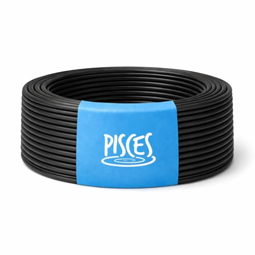 Pisces Black PVC Aquarium and Pond Airline Tubing 4mm Diameter (6mm OD) - 30 Metre