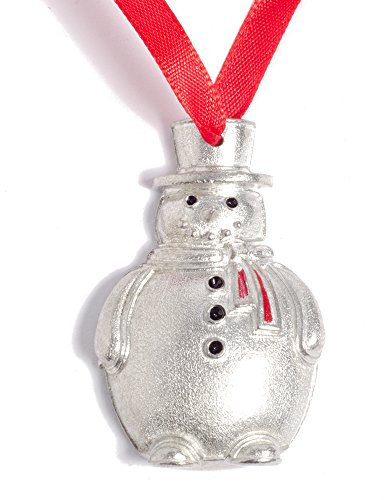 Pirantin Zinn Schneemann handbemalt Weihnachtsdeko Weihnachtsbaumschmuck