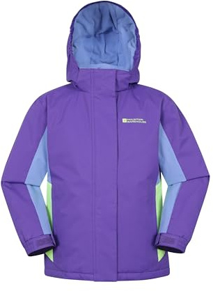 Mountain Warehouse Honey Skijacke für Kinder - Schneedicht, Kinderjacke mit Fleecefutter, Schneerock, Winterjacke- Hält Kinder warm Violett 116