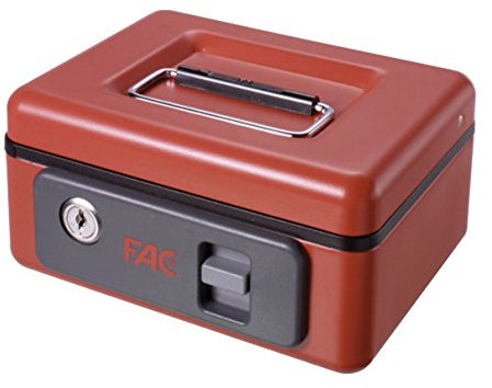 FAC 25002 - Geldkassette mit Taster, Nummer 1, Farbe rot
