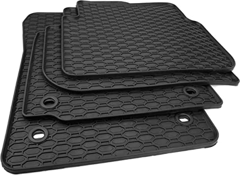 kfz-premiumteile24 Gummimatten Kompatibel mit Touran 1T+1T3 Baujahr 02/2003-08/2015 Fußmatten Automatten Allwetter Premium Qualität Drehknebel Oval 4-teilig