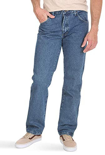Wrangler Authentics Authentics Jean Homme Coupe Classique, Délavé foncé, 36W x 28L
