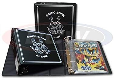 Comicbuch-Aufbewahrung, BCW Comic-Binder, 7,6 cm, Comicbuch-Album (schwarz) – Packung mit 3 Ordnern (21,6 x 29,1 cm)