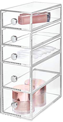 iDesign 39560EU Clarity Schubladenturm 5, durchsichtig