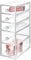 iDesign 39560 Drawers Bathroom Storage Tower, Plastic Cosmetic Organiser Drawers with 5 Drawers, Transparent