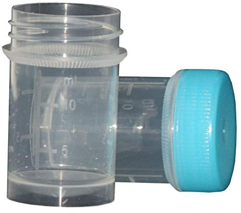 10 Schraubdosen 20ml Runddose Labor Neu Blau geocaching Dose Kunststoffdosen Schraubdeckeldosen Schraubdeckel klarsicht Fa.ars