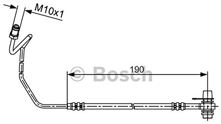 BOSCH Bremsschlauch 1987481535 Länge: 188mm, | Kompatibel mit: AUDI A6 C4, A6 C5, A6 C5 Avant, SKODA SUPERB I