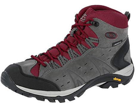 Brütting Mount Bona High Unisex Erwachsene Trekking- & Wanderstiefel, Grau/ Bordeaux, 38 EU