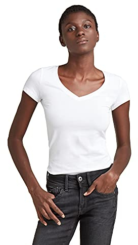 G-STAR RAW Damen Basic V-Neck Cap Sleeve T-Shirt