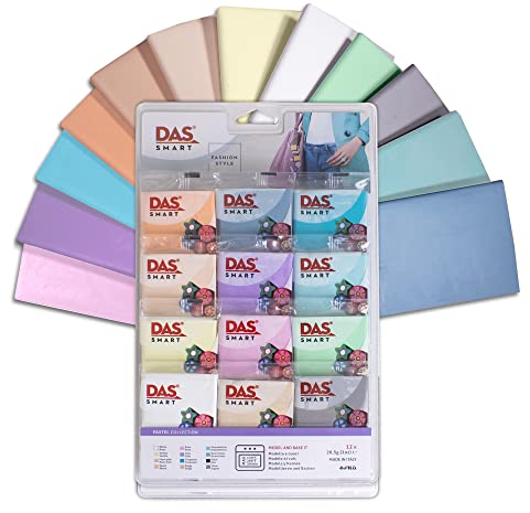 DAS Smart Ofenhärtende Modelliermasse, auf PVC-Basis, Pastell, 31 x 18, 5 x 3 cm, 1 Einheiten