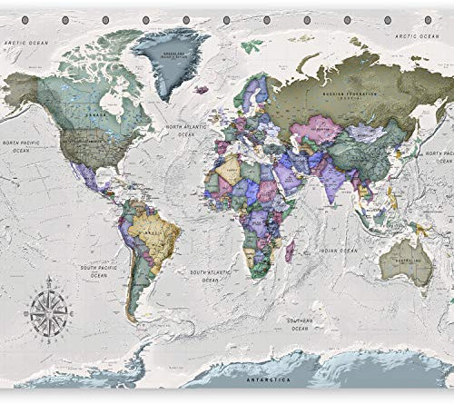 murando Fotomurales autoadhesivo Mapamundi 343x256 cm Papel Pintado Decoración de Pared Murales Pegatina decorativos adhesivos 3d moderna de Diseno Fotográfico - Mapa del mundo k-A-0380-a-a