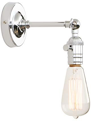 Phansthy Wandleuchte Wandbeleuchtung Wandleuchten Vintage Wandlampe Industrie Loft-Wandbeleuchte Küchenwandleuchte Spiegeleuchte Badezimmerleuchte (Chrome Farbe)