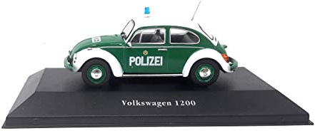 Volkswagen DieCast Metall Miniaturmodelle Modellauto 1:43 1200 Käfer Polizei DDHtschland 1977