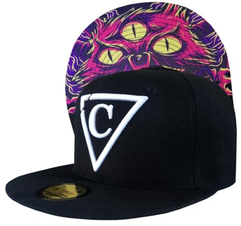 Capiche [99+ VARIATIONEN] Snapback Cap - Kappe - Baseball - Mütze - Herren - schwarz - Monster - Kat - haarig - [Special] Purple Monster Cat